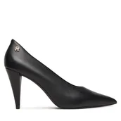Czółenka - Czółenka Tommy Hilfiger Th Smooth Leather Pump FW0FW08960 Czarny - miniaturka - grafika 1