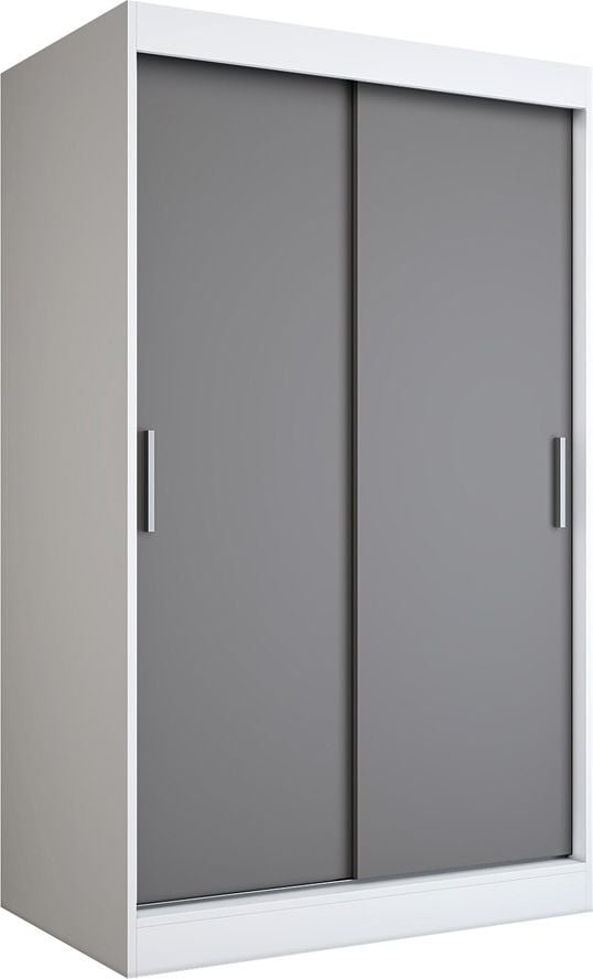 Elior Szafa przesuwna biały + antracyt 120 cm - Corina 3X