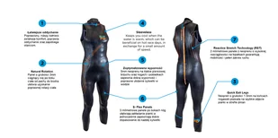 BLUESEVENTY Pianka triathlonowa bez rękawów REACTION SLEEVELESS 2022 męska - Pianki do pływania - miniaturka - grafika 6