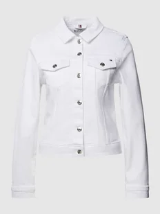 Kurtka jeansowa o kroju slim fit z wykładanym kołnierzem - Kurtki damskie - miniaturka - grafika 1