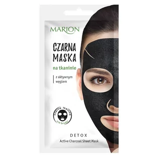 Marion Detox Aktywny Węgiel Czarna maska na tkaninie 1 szt. - Maseczki do twarzy - miniaturka - grafika 1