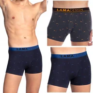 Majtki męskie - BOKSERKI męskie Lama majtki BAWEŁNIANE 2 PARY - XL - miniaturka - grafika 1