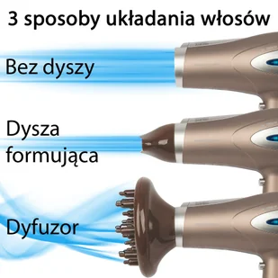 Suszarka do włosów z jonizacją ProfiCare PC-HTD 3113 (brązowa) - Suszarki do włosów - miniaturka - grafika 7