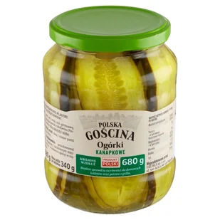 Polska gościna Ogórki kanapkowe krojone wzdłuż 680 g - Warzywa w marynacie - miniaturka - grafika 1