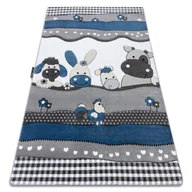 Dywany dla dzieci - Dywan PETIT FARM FARMA ZWIERZĄTKA niebieski 160x220 cm - miniaturka - grafika 1