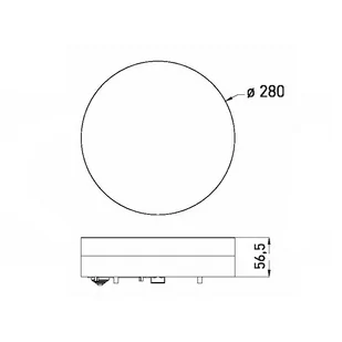 Oprawa, plafoniera dekoracyjna okrągła, biała LED 24W CCT, IP44, 2650lm, 3000/4000/6000K, LED SMART-R CCT, GREENLUX - Lampy sufitowe - miniaturka - grafika 2