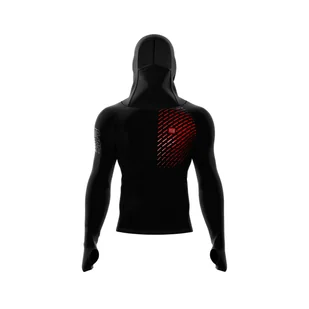 COMPRESSPORT bluza biegowa 3D THERMO ULTRALIGHT RACING HOODIE czarna - Bluzy sportowe męskie - miniaturka - grafika 1