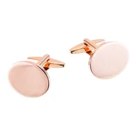 Spinki do mankietów i krawatów - Spinki do mankietów w kolorze różowego złota Rose Gold - miniaturka - grafika 1