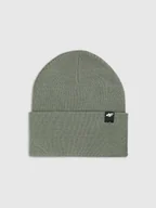 Czapki męskie - 4F Czapka zimowa uniseks - oliwkowa/khaki Uniwersalny - miniaturka - grafika 1