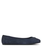 Baleriny - Tommy Hilfiger Baleriny Th Hardware Suede Ballerina FW0FW08655 Granatowy - miniaturka - grafika 1