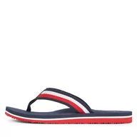 Klapki i japonki damskie - Japonki Tommy Hilfiger Corporate Beach Sandal FW0FW07986 Red White Blue 0G0 - miniaturka - grafika 1