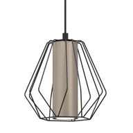 Lampy sufitowe - Lampa wisząca Alkaba 5023 Shilo tuba klatka regulowana czarny - miniaturka - grafika 1