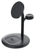 Ładowarki do telefonów - Green Cell MagScape Stand 3w1 MagSafe czarny - miniaturka - grafika 1