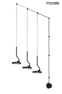 Lampy ścienne - MOOSEE lampa ścienna FLAT 3 czarna - miniaturka - grafika 1