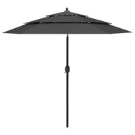 Parasole ogrodowe - Antracytowy parasol ogrodowy Blumen - miniaturka - grafika 1