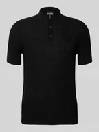 Koszulki męskie - Koszulka polo o kroju slim fit z fakturowanym wzorem - miniaturka - grafika 1