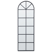 Lustra - Metalowe lustro ścienne okno 40 x 120 cm czarne BROUAGE - miniaturka - grafika 1