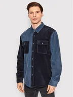 Koszule męskie - Brixton Koszula Bowery Corduroy 01264 Granatowy Standard Fit - miniaturka - grafika 1