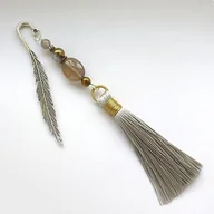 Zakładki do książek - Agat szary hematyt elegancka zakładka - miniaturka - grafika 1