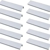 Zawiasy, okucia i inne akcesoria - 10 szt. uchwytów meblowych do szafek, szuflad, szafek kuchennych, rozstaw otworów 96 mm, srebrny - miniaturka - grafika 1