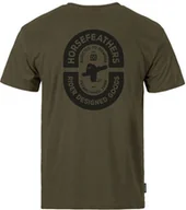 Koszulki męskie - t-shirt HORSEFEATHERS POWDER BADGE II T-SHIRT Burnt Olive - miniaturka - grafika 1