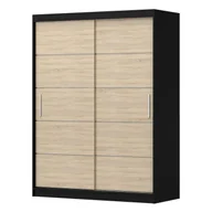 Szafy - Szafa VISTA 06 150| Czarny, Dąb sonoma - miniaturka - grafika 1