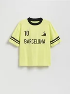 Koszulki dla chłopców - Reserved - T-shirt z nadrukiem - jasnozielony - miniaturka - grafika 1