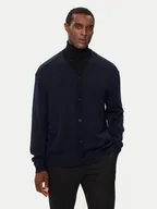 Swetry męskie - Armani Exchange Kardigan 6DZE1G ZM1LZ 1510 Granatowy Regular Fit - miniaturka - grafika 1