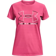 Koszulki dla dziewczynek - Koszulka dziewczęca Under Armour Tech BL Solid Body SS-L - miniaturka - grafika 1