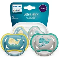 Smoczki uspokajające - Smoczek PHILIPS Avent Ultra Air SCF349/24 18m+ (2 sztuki) - miniaturka - grafika 1