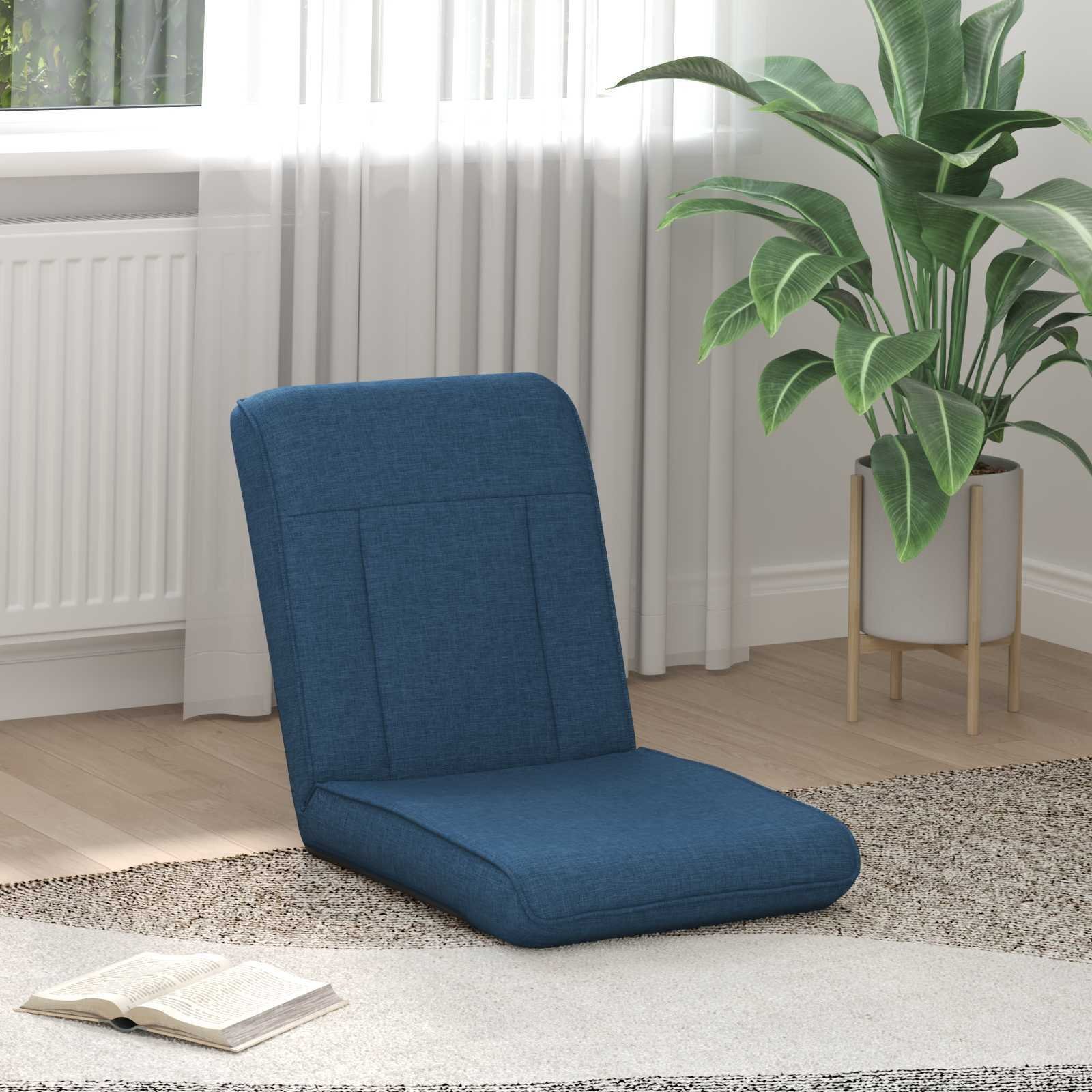vidaXL vidaXL Krzesło na podłogę Niebieski 50 x 73 x 60 cm tkanina