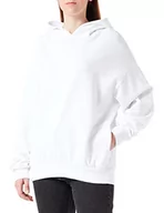 Bluzy damskie - Replay Damska bluza z kapturem, 001 White, XL - miniaturka - grafika 1
