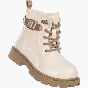 Trzewiki Dziecięce Botki Ekoskóra Zimowe Ocieplane Beżowe Apawwa N629/N630 Beżowy 22 - Botki damskie Trzewiki Dziecięce Botki Ekoskóra Zimowe Ocieplane Beżowe Apawwa N629/N630 Beżowy 22 - Botki damskie - miniaturka - grafika 1