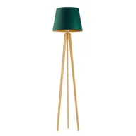 Lampy stojące - Drewniana lampa stojąca na trójnogu w stylu urban jungle CURACAO GOLD - miniaturka - grafika 1