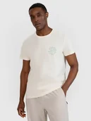 Koszulki męskie - T-shirt regular z nadrukiem męski 4F 4FWSS25TTSHM1980-11S Biały Roz. 3XL - miniaturka - grafika 1