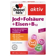 Witaminy i minerały - Doppelherz® aktiv Jod z kwasem foliowym, żelazem i wit. B12, 45 tabletek - miniaturka - grafika 1