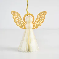 Ozdoby bożonarodzeniowe - Aniołek z papieru 1szt. 12 cm - miniaturka - grafika 1