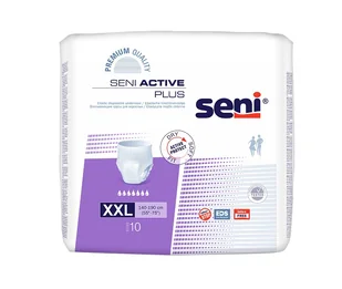 Seni Active Plus XXL, Elastyczne majtki chłonne, 140-190cm, xx-Large Fioletowe - Pieluchy dla dorosłych - miniaturka - grafika 1