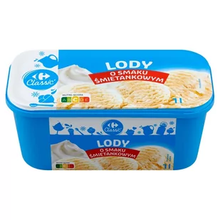 Carrefour Classic Lody o smaku śmietankowym 1 l - Lody i desery lodowe - miniaturka - grafika 1