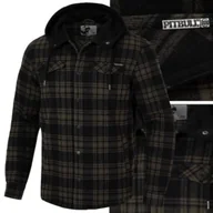 Kurtki męskie - Męska Kurtka Flanelowa Pitbull Bawełniana Kaptur Pioneer Przejściowa_XL - miniaturka - grafika 1