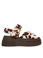 Sandały damskie - Clarks Sandały Evamar Wish 26185891 Brązowy - miniaturka - grafika 1