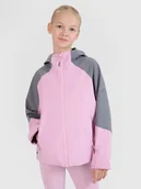 Kurtki i płaszcze dla dziewczynek - 4F Kurtka trekkingowa membrana 5000 dziewczęca - różowa 122 (6-7 lat) - miniaturka - grafika 1