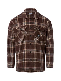Santa Cruz Męska koszula casual - Lodge Shirt Mężczyźni Comfort Fit brązowy w kratkę, S - Koszule męskie - miniaturka - grafika 1