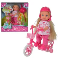 Lalki dla dziewczynek - Lumarko Lalka Evi Na Rowerze Z Koszyczkiem! - miniaturka - grafika 1