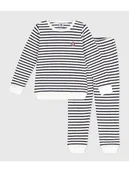 Piżamy chłopięce - PETIT BATEAU Piżama w kolorze biało-granatowym - miniaturka - grafika 1