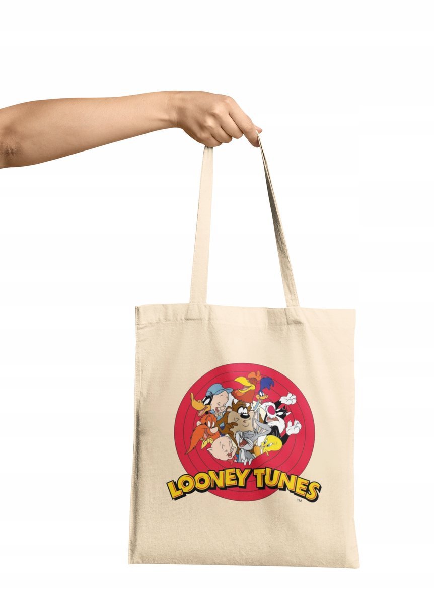 TORBA SHOPPER MATERIAŁOWA NA RAMIĘ LOONEY TUN.ES BOHATEROWIE WYBÓR MIX