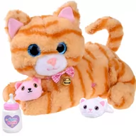 Maskotki i pluszaki - Kotek interaktywny miauczy mruczy nagrywa melodie + kociaki ZA4694 PO - miniaturka - grafika 1