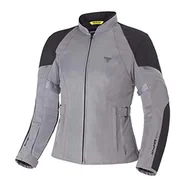 Odzież motocyklowa - SHIMA JET kurtka motocyklowa damska - tekstylna kurtka mesh z protektorami CE poziom 2, membraną wodoodporną (Szara, XS) - miniaturka - grafika 1