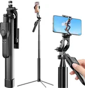 Selfie stick - Kijek do selfie stick uchwyt na telefon tripod statyw pilot bluetooth 178cm - miniaturka - grafika 1