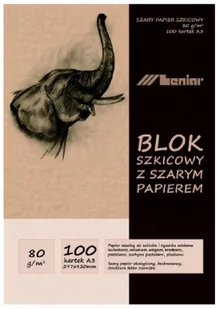 Leniar Blok Szkicowy Z Szarym Papierem - A3 90854 - Podobrazia, bloki, papiery - miniaturka - grafika 1